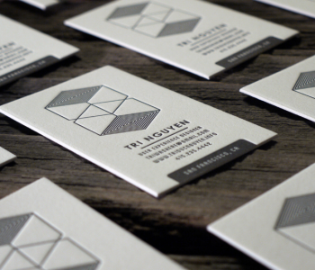 Letterpress business cards.